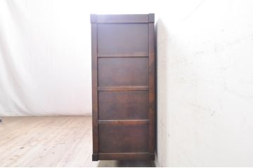 中古　星野民芸(星野民藝)　落ち着いたシックな色合いが魅力のサイドボード(水屋箪笥、食器棚、収納棚、戸棚、サイドキャビネット、テレビ台、テレビボード)(R-072005)