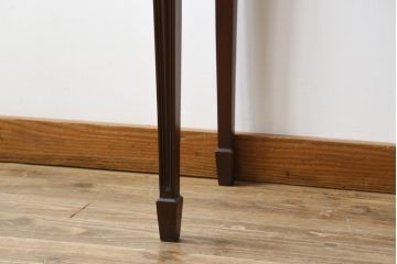 イギリスアンティーク　マホガニー材　小振りながらも機能性抜群!! コンソールテーブル型のライティングビューロー(ワークデスク、在宅用、在宅ワーク用、英国)(R-072011)