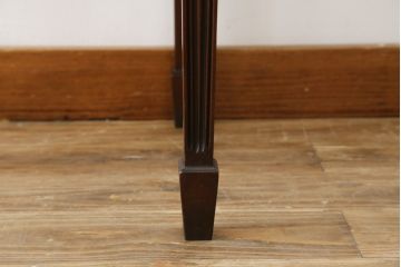 イギリスアンティーク　マホガニー材　小振りながらも機能性抜群!! コンソールテーブル型のライティングビューロー(ワークデスク、在宅用、在宅ワーク用、英国)(R-072011)