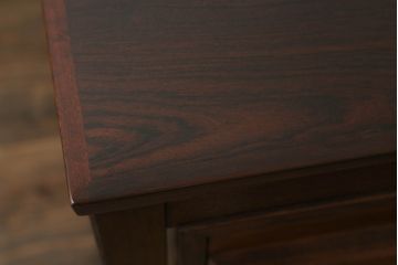 北欧ビンテージ　ノルウェー製　ブルクスボ(BRUKSBO)社　ローズウッド材の美しい木肌が目を惹くニーホールデスク(両袖机、ワークデスク、オフィスデスク、在宅ワーク、在宅用、ヴィンテージ)(R-072013)