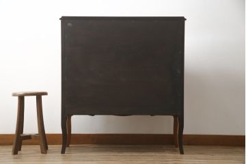 中古　上品な佇まいで空間を引き立てる象嵌入りライティングビューロー(机、ワークデスク、在宅ワーク用、在宅用、引き出し、チェスト)(R-072015)