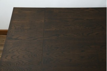 和製ヴィンテージ　職人手作り高級家具　神戸洋家具　ナラ材　和洋どちらの空間にもおすすめのシンプルなエクステンションテーブル　(R-072017)