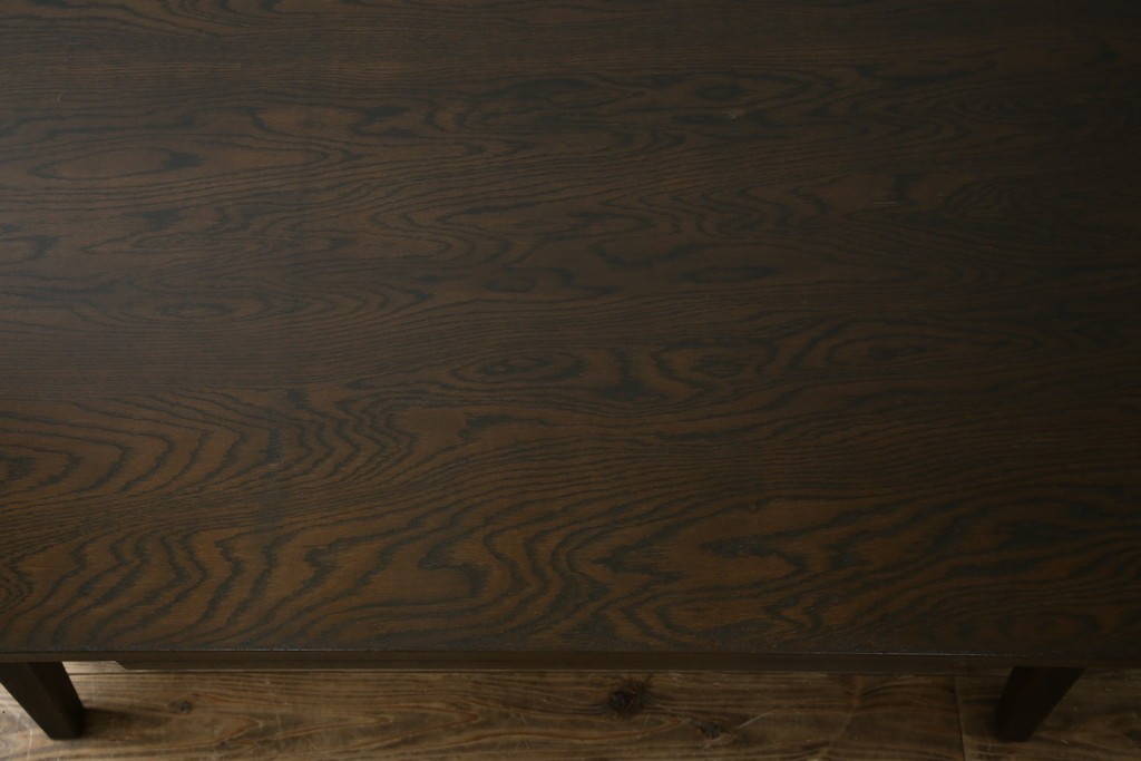 和製ヴィンテージ　職人手作り高級家具　神戸洋家具　ナラ材　和洋どちらの空間にもおすすめのシンプルなエクステンションテーブル　(R-072017)