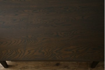 和製ヴィンテージ　職人手作り高級家具　神戸洋家具　ナラ材　和洋どちらの空間にもおすすめのシンプルなエクステンションテーブル　(R-072017)