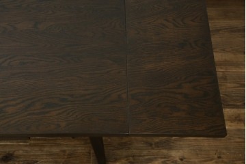 和製ヴィンテージ　職人手作り高級家具　神戸洋家具　ナラ材　和洋どちらの空間にもおすすめのシンプルなエクステンションテーブル　(R-072017)