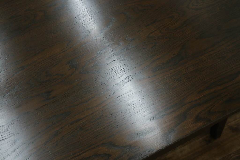 和製ヴィンテージ　職人手作り高級家具　神戸洋家具　ナラ材　和洋どちらの空間にもおすすめのシンプルなエクステンションテーブル　(R-072017)