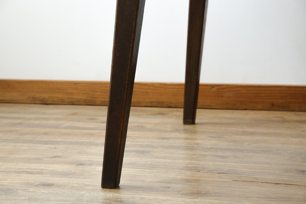 和製ヴィンテージ　職人手作り高級家具　神戸洋家具　ナラ材　和洋どちらの空間にもおすすめのシンプルなエクステンションテーブル　(R-072017)