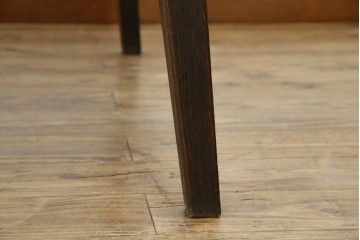 和製ヴィンテージ　職人手作り高級家具　神戸洋家具　ナラ材　和洋どちらの空間にもおすすめのシンプルなエクステンションテーブル　(R-072017)