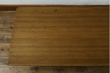 和製アンティーク　素朴な木の風合いに懐かしさを感じる折り畳みローテーブル　(R-072018)