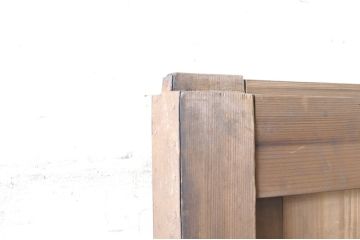 アンティーク建具　重厚で味わい深い鉄板張りの蔵戸1枚(鉄扉、玄関戸、引き戸)(R-072021)