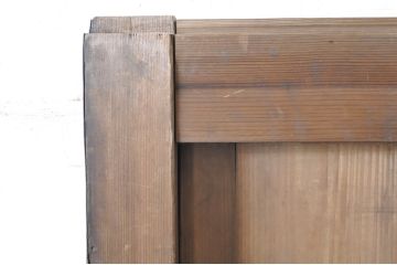 アンティーク建具　重厚で味わい深い鉄板張りの蔵戸1枚(鉄扉、玄関戸、引き戸)(R-072021)