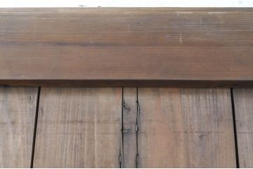 アンティーク建具　重厚で味わい深い鉄板張りの蔵戸1枚(鉄扉、玄関戸、引き戸)(R-072021)