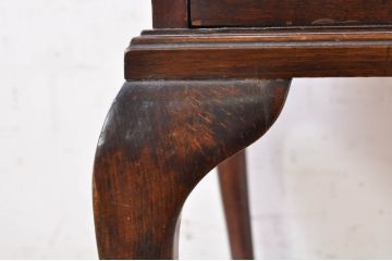 イギリスアンティーク　マホガニー材　猫脚がおしゃれなライティングビューロー(簿記机、ワークデスク、机、引き出し、チェスト、在宅用、在宅ワーク用、英国)(R-072022)