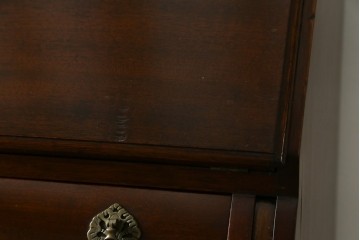 イギリスアンティーク　マホガニー材　猫脚がおしゃれなライティングビューロー　(R-072022)