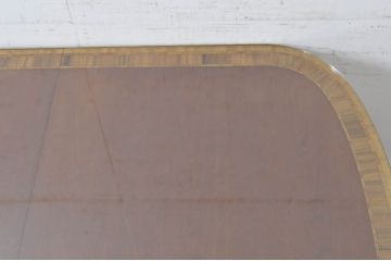 中古　美品!!　アメリカ高級家具　COUN CILL(カウンシル)　マホガニー材　ガラス天板付き　高級感漂う佇まいが魅力のダイニングテーブル(カンセル、4人掛け、6人掛け)(定価約90万円)(R-072033)