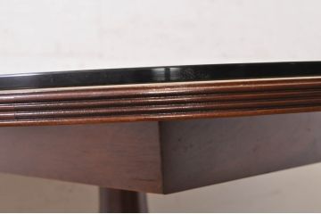 中古　美品!!　アメリカ高級家具　COUN CILL(カウンシル)　マホガニー材　ガラス天板付き　高級感漂う佇まいが魅力のダイニングテーブル(カンセル、4人掛け、6人掛け)(定価約90万円)(R-072033)