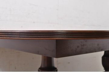 中古　美品!!　アメリカ高級家具　COUN CILL(カウンシル)　マホガニー材　ガラス天板付き　高級感漂う佇まいが魅力のダイニングテーブル(カンセル、4人掛け、6人掛け)(定価約90万円)(R-072033)