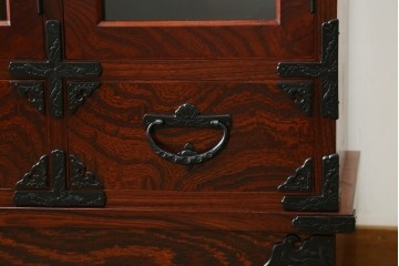 中古　岩谷堂箪笥　迫力のある杢目が魅力的なサイドボード　(R-072044)
