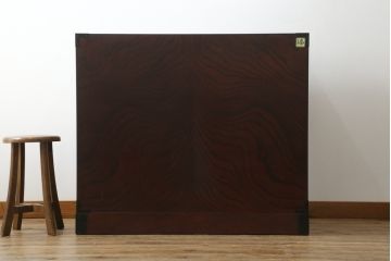 中古　美品!!　木目が美しく高級感溢れる漆塗りの仙台民芸箪笥 (衣装箪笥、和タンス、引き出し、収納たんす、整理箪笥)(定価約49万円)(R-072045)