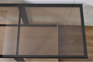 中古　イタリア　スタイリッシュでモダンなデザインが格好良いサイドテーブル(コンソールテーブル、コーヒーテーブル、カフェテーブル)(R-072052)