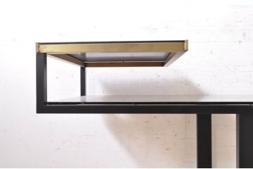 中古　イタリア　スタイリッシュでモダンなデザインが格好良いサイドテーブル(コンソールテーブル、コーヒーテーブル、カフェテーブル)(R-072052)
