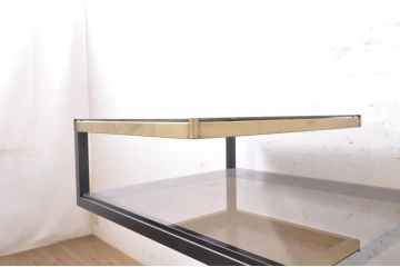 中古　イタリア　スタイリッシュでモダンなデザインが格好良いサイドテーブル(コンソールテーブル、コーヒーテーブル、カフェテーブル)(R-072052)