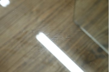 イタリアヴィンテージ　Gallotti&Radice(ガロッティ&ラディス)　シンプルでモダンなデザインのガラスネストテーブル　(R-072053)