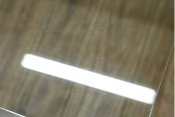 イタリアヴィンテージ　Gallotti&Radice(ガロッティ&ラディス)　シンプルでモダンなデザインのガラスネストテーブル　(R-072053)