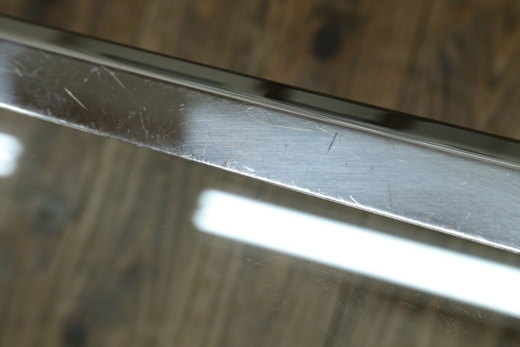 イタリアヴィンテージ　Gallotti&Radice(ガロッティ&ラディス)　シンプルでモダンなデザインのガラスネストテーブル　(R-072053)