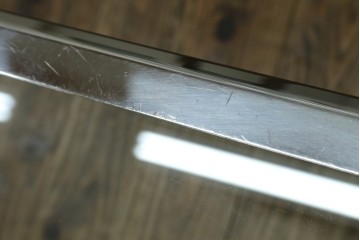 イタリアヴィンテージ　Gallotti&Radice(ガロッティ&ラディス)　シンプルでモダンなデザインのガラスネストテーブル　(R-072053)