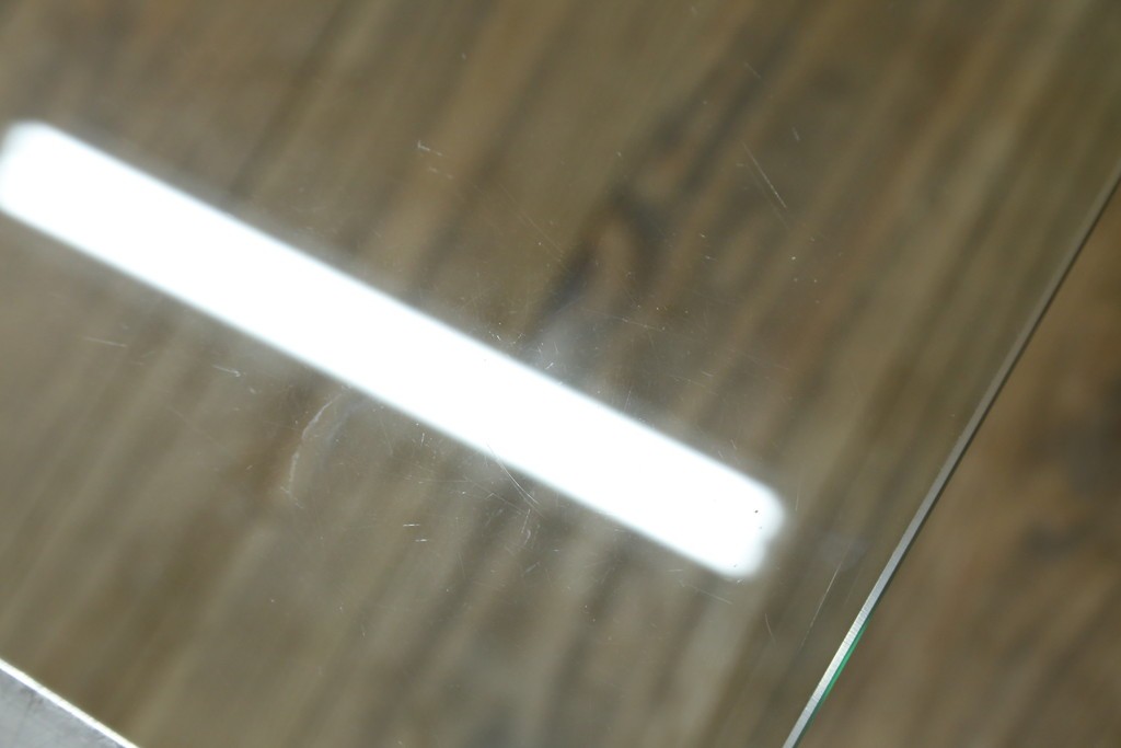 イタリアヴィンテージ　Gallotti&Radice(ガロッティ&ラディス)　シンプルでモダンなデザインのガラスネストテーブル　(R-072053)