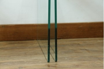 イタリアヴィンテージ　Gallotti&Radice(ガロッティ&ラディス)　シンプルでモダンなデザインのガラスネストテーブル　(R-072053)