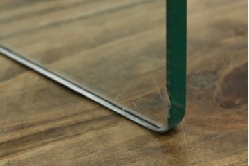 イタリアヴィンテージ　Gallotti&Radice(ガロッティ&ラディス)　シンプルでモダンなデザインのガラスネストテーブル　(R-072053)