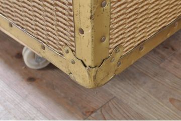 イギリスビンテージ　Union Trunk　存在感抜群のおしゃれな舟トランク(船トランク、収納ボックス、ディスプレイ、収納箱、センターテーブル、ローテーブル、店舗什器、英国、ヴィンテージ)(R-072054)