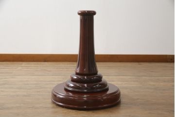 和製ビンテージ　カリモク(karimoku)　シックな色合いと品のある佇まいが魅力のポールハンガー(コートハンガー、帽子掛け、店舗什器、ヴィンテージ)(R-072056)