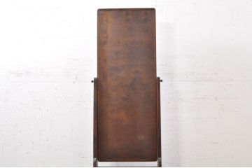 和製ビンテージ　北海道民芸家具　シックな色合いが上品な印象のスタンドミラー(鏡、姿見、ヴィンテージ)(R-072057)