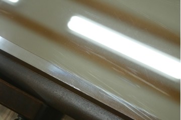 和製ヴィンテージ　北海道民芸家具　シックな色合いが上品な印象のスタンドミラー　(R-072057)