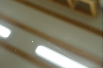 和製ヴィンテージ　北海道民芸家具　シックな色合いが上品な印象のスタンドミラー　(R-072057)