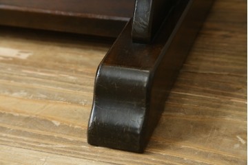 和製ヴィンテージ　北海道民芸家具　シックな色合いが上品な印象のスタンドミラー　(R-072057)