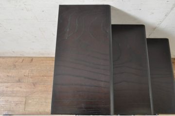中古　美品　落ち着いた色合いが素敵なアンティーク調の小さな階段箪笥(和たんす、収納箪笥)(R-072058)