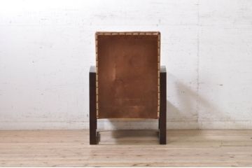和製アンティーク　カバ(樺)材　ゆったりとしたくつろぎの時間を演出する1人掛けソファ4脚セット(イージーチェア、ラウンジチェア、一人掛け、アームチェア、椅子、イス、いす)(R-072061)
