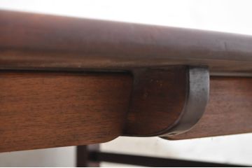 和製アンティーク　上手物!!　総栃(トチ)材1枚板　漆塗り　折り畳み　趣のある佇まいに懐かしさを感じる厚みのある天板の角型ちゃぶ台(座卓、ローテーブル、センターテーブル、折りたたみテーブル)(R-072072)