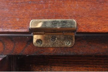 中古　美品　民芸家具　栓材　収納付きで便利な囲炉裏チェア2脚セット(椅子、ダイニングチェア、板座チェア)(R-072073)