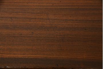 和製アンティーク　上手物!!　総欅(ケヤキ)材一枚板　美しい木目が魅力の重厚な折り畳みちゃぶ台(座卓、ローテーブル、センターテーブル、折りたたみテーブル)(R-072075)