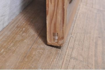 アンティーク建具　激レア!!　徳永耕雲作　茄子(ナス)の彫りが趣ある両面彫刻欄間1枚(明り取り、明かり取り)(R-072078)