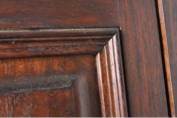 ヨーロッパビンテージ　クラシカルなデザインが素敵な枠付き折れ戸1対2枚セット(建具、木製扉、ヴィンテージ)(R-072081)