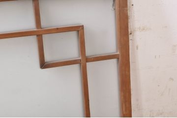 アンティーク建具　古い木味が魅力的なガラス窓2枚セット(引き戸、ガラス戸)(R-072082)