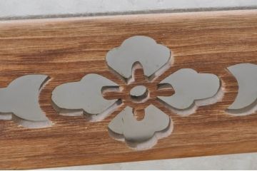アンティーク建具　落ち着いた和の空間を演出する透かし彫り入りガラス窓2枚セット(引き戸、ガラス戸)(R-072083)