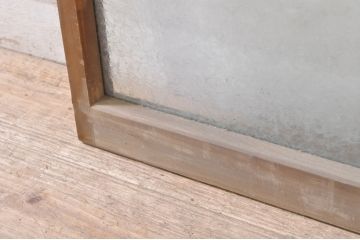 アンティーク建具　落ち着いた和の空間を演出する透かし彫り入りガラス窓2枚セット(引き戸、ガラス戸)(R-072084)