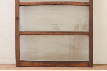 アンティーク建具　総欅(ケヤキ)材　レトロな空間を演出する窓1枚(引き戸、ガラス戸)(R-072090)